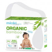 Трусики MIOKI Organic Bamboo, 15+ кг (XXL) 34шт