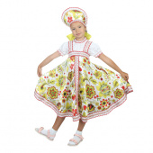 Русско-народный костюм 122-128 см. Хохлома , салатовый
