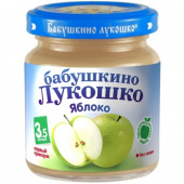 Пюре Бабушкино Лукошко яблоко 100 г (с 3,5-х мес.)