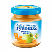 Пюре морковь, яблоко Бабушкино Лукошко 100 г (5 мес)